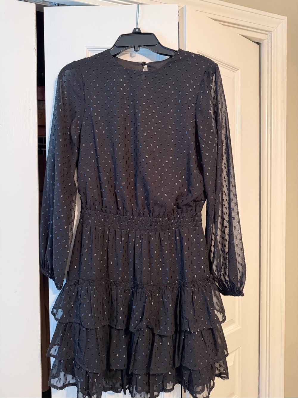 Express Black Ruffle Tiered Party Dress